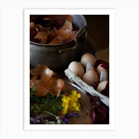 Eggs And Flowers 6 Art Print