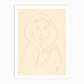 A Woman In A Scarf, Mikuláš Galanda (2) Art Print
