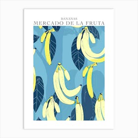 Mercado De La Fruta Bananas Illustration 2 Poster Art Print