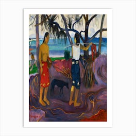 Paul Gauguin S I Raro Te Oviri (Under The Pandanus) (1891) Art Print