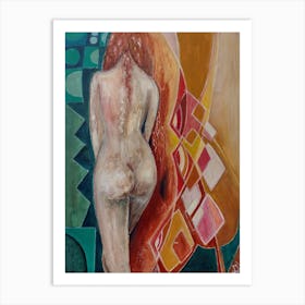 Bathroom Wall Art, Nude Vibrant Expressions  Art Print