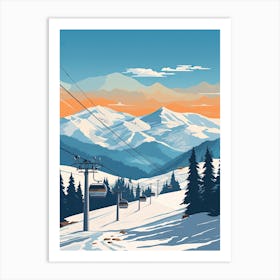 Telluride Ski Resort   Colorado, Usa, Ski Resort Illustration 1 Simple Style Art Print