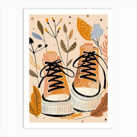 Autumn Sneakers Art Print