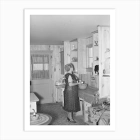 Southeast Missouri Farms, Wife Of Client In Kitchen Of New Home, La Forge Project, Missouri By Russell Lee Art Print