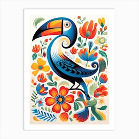 Scandinavian Bird Illustration Toucan 1 Art Print