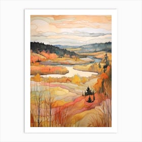 Autumn National Park Painting Algonquin Provincial Park Ontario Canada 1 Art Print