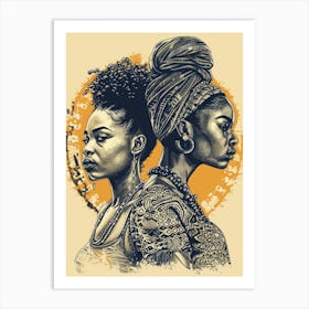 Two Black Women 8 Art Print