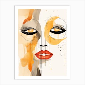 Abstract Of A Woman'S Face 1 Art Print