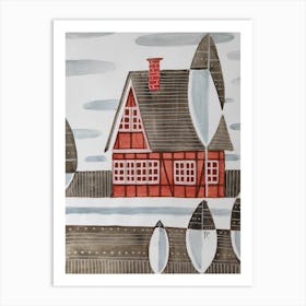 House In The Woods Art Print