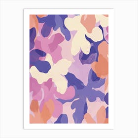 Pink And Purple Floral Pattern Art Print