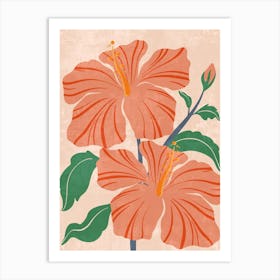 Hibiscus Flowers 1 Art Print