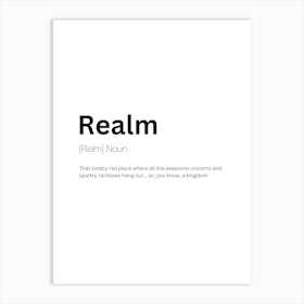 Realm Definition Meaning Art Print