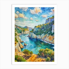 Van Gogh Calanques National Park France 1 Art Print