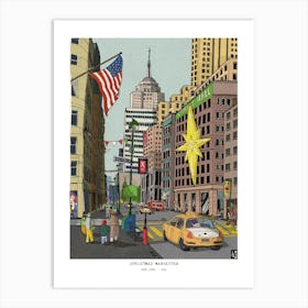 New York Cityscape at Christmas Art Print