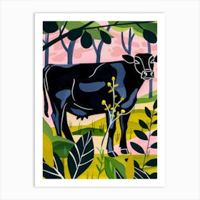 Cow In The Woods Art Print