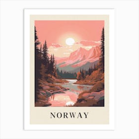 Vintage Travel Poster Norway 4 Art Print