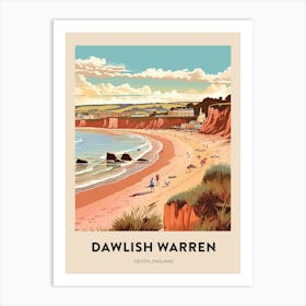 Devon Vintage Travel Poster Dawlish Warren 2 Art Print