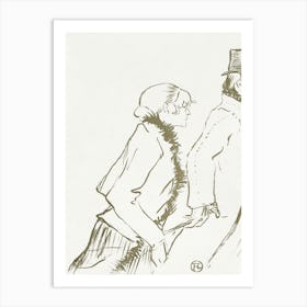 Ontwerp Voor Omslag Muziekblad Pauvre Pierreuse Met Lopende Vrouw En Man (1893), Henri de Toulouse-Lautrec Art Print