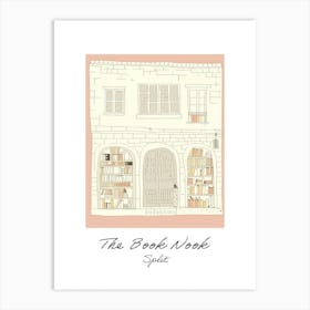 Split The Book Nook Pastel Colours 1 Poster Art Print