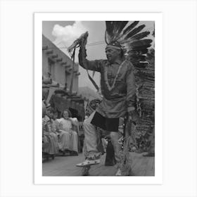 A Member Of The Forest Service Who Is Participating In Indian Dances At The Fiesta, Taos, New Mexico By Russell Lee Art Print