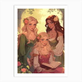 Three Princesses Art Print