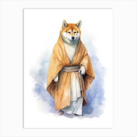 Shiba Inu Dog As A Jedi 4 Art Print