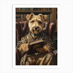 Classy Airedale At The Bar 10 Art Print