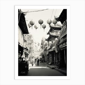 Beijing, China, Black And White Old Photo 3 Art Print