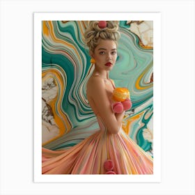 Girl In A Dress 3 Art Print