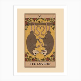 The Lovers - Possum Tarot Art Print