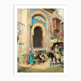 The Orange Merchant In Cairo, Anton Binder Art Print