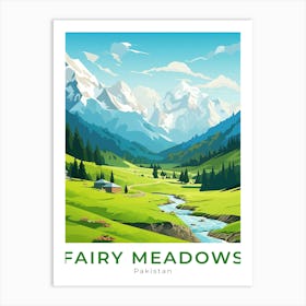 Pakistan Fairy Meadows Travel Art Print