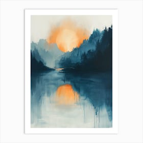 Sunset In The Forest 2 Art Print