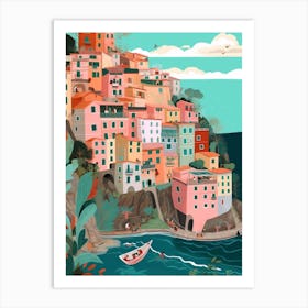 Cinque Terre, Italy Illustration Art Print