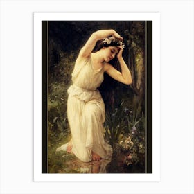 A Nymph in the Forest by Charles Amable Lenoir (1860-1926) HD Remastered | Mythological Classical Pre-Raphaelite Antique Art Art Print