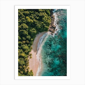 Aerial View Of A Tropical Beach 18 Art Print