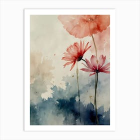 Watercolor Flowers 46 Art Print