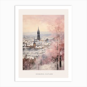 Dreamy Winter Painting Poster Edinburgh Scotland 6 Art Print