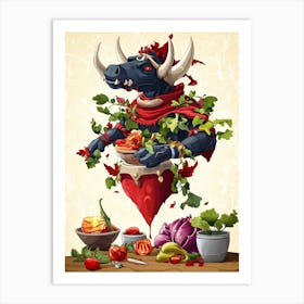 Demon In A Kitchen Art Print