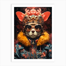 Cat In Sunglasses Art Print