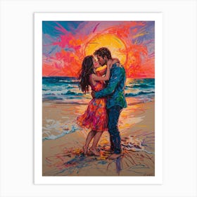 Kiss By Person Art Print