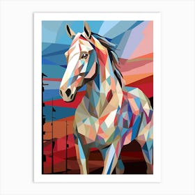 Horse Abstract Pop Art 3 Art Print
