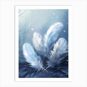 Bird Feathers In Winter 3 Art Print