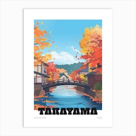 Takayama Japan 3 Colourful Travel Poster Art Print