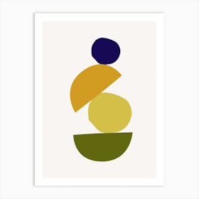 Midcentury Modern Shapes Abstract Poster 6 Art Print