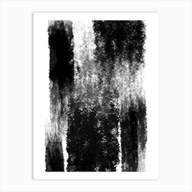 Abstract Black Waterfall One Art Print