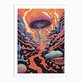 Psychedellic Mushroom  2 Art Print