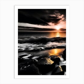 Sunset On The Beach 876 Art Print