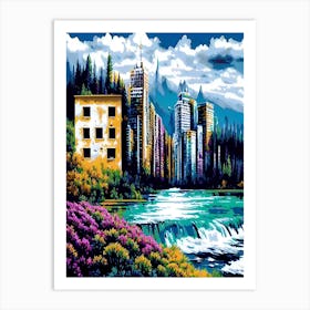 Cityscape Painting 11 Art Print