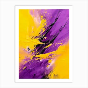 Abstract - Purple And Yellow Art Print